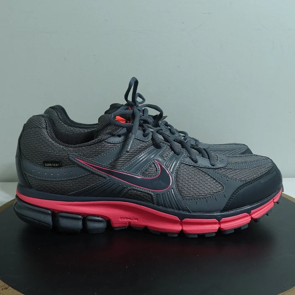 Nike Air Pegasus 27 GTX Women‎ US 12 Trail Running Shoes Waterproof Gray Red NEW